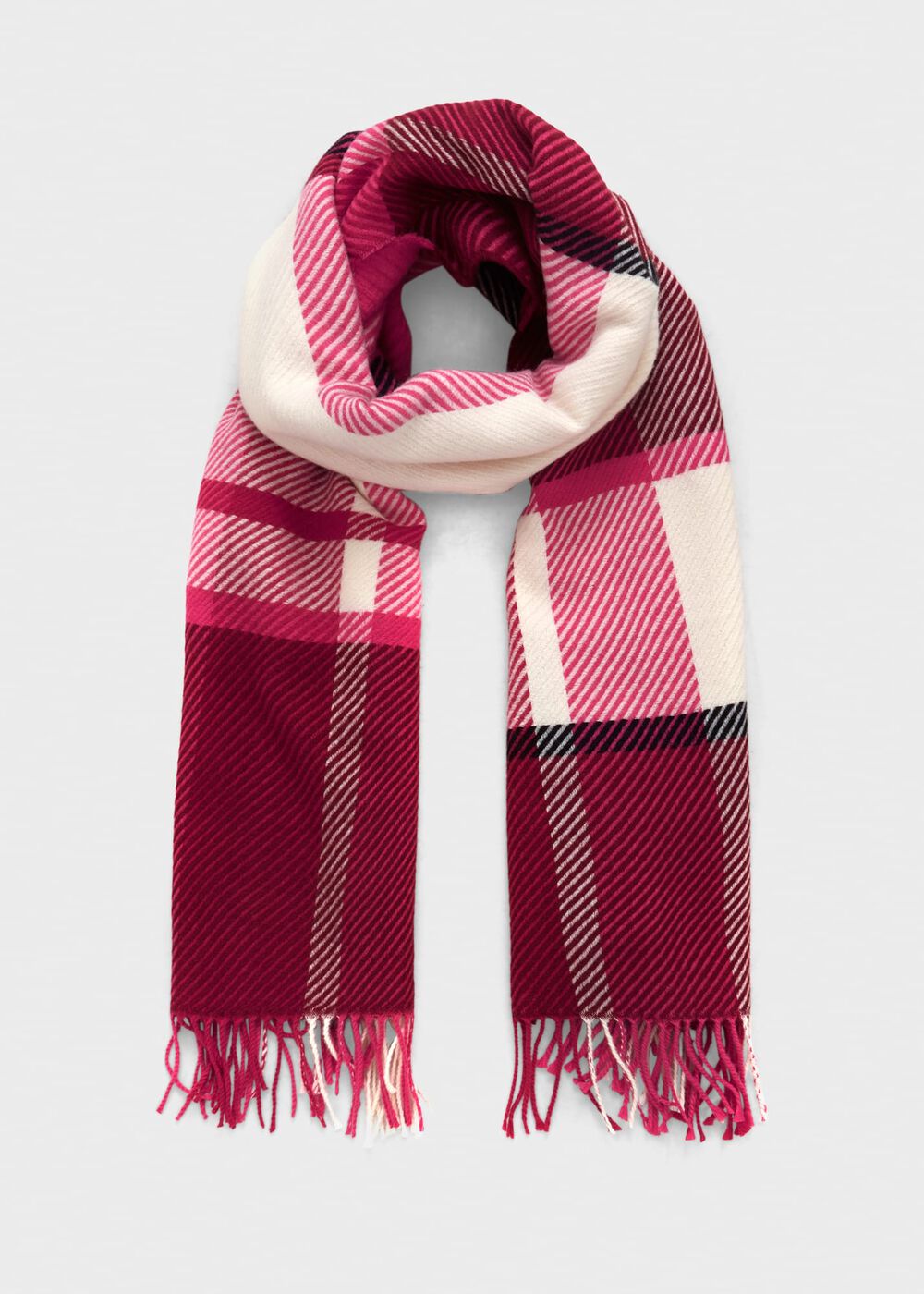Clare Wool Blend Scarf, Pink Multi, hi-res