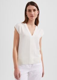 Jayde Knitted Top, Ivory, hi-res