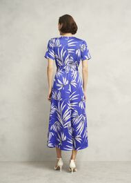 Ripsley Tie-Waist Midaxi Dress, Blue Multi, hi-res