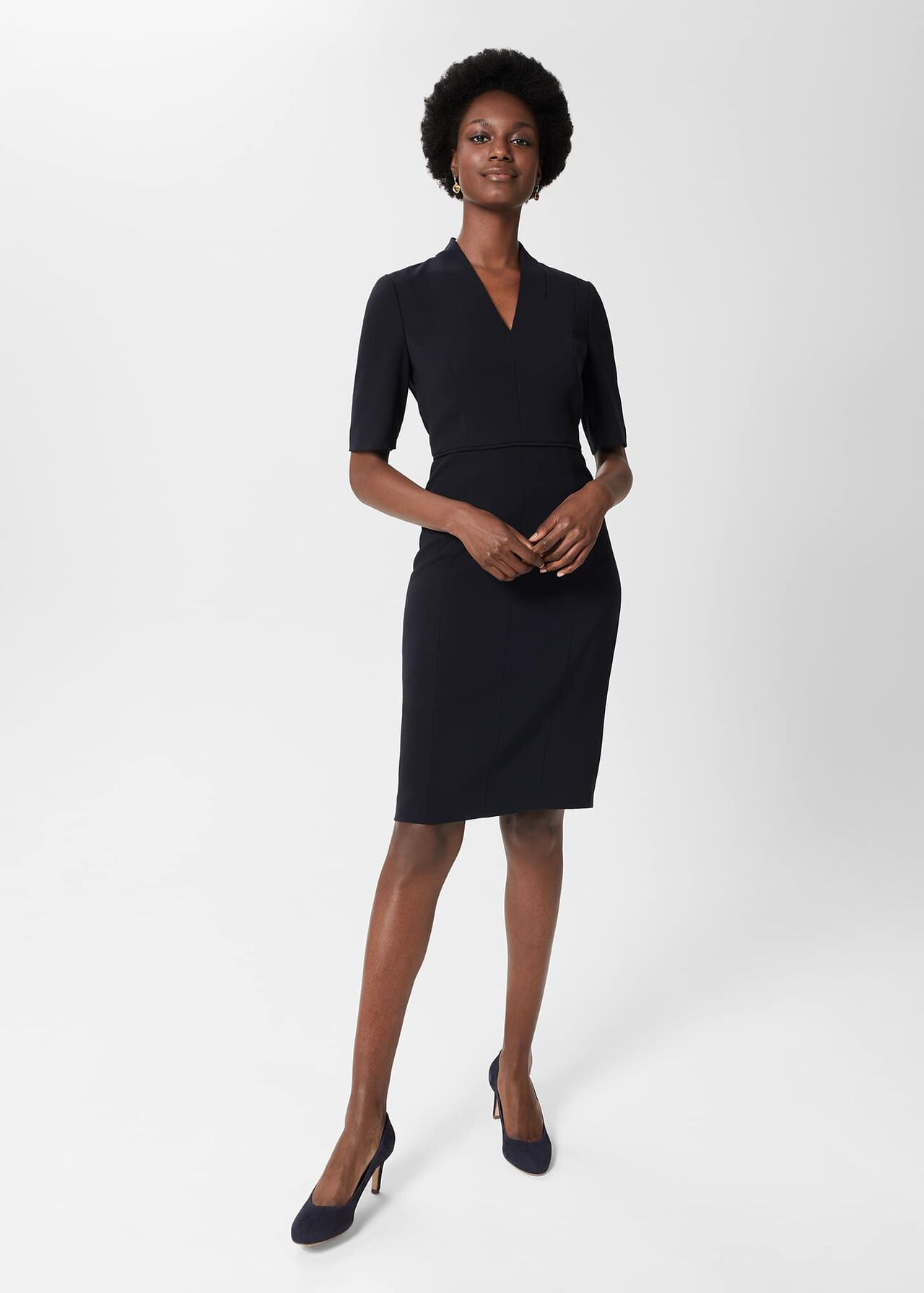 Abi Dress, Navy, hi-res