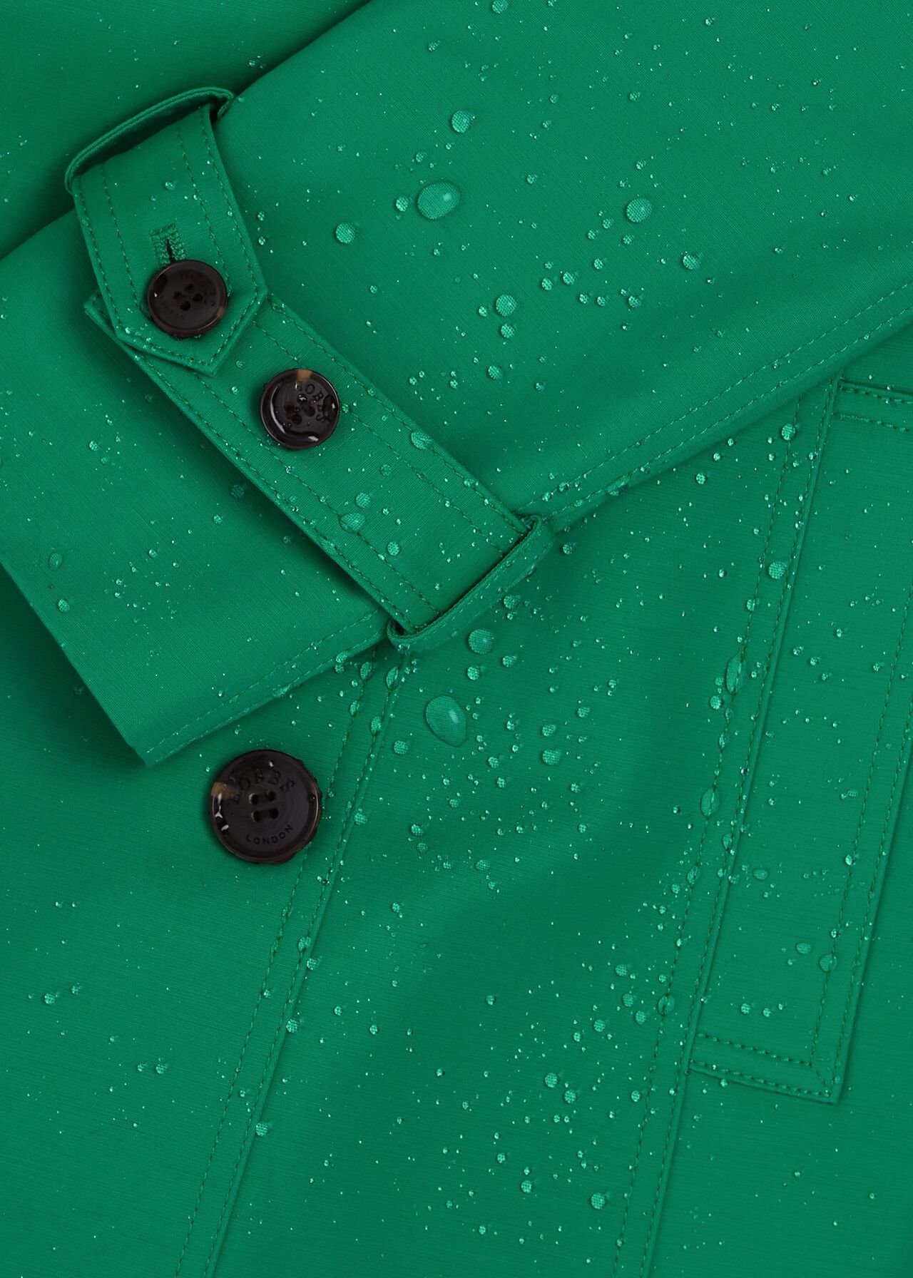 Saskia Water Resistant Trench Coat, Green, hi-res