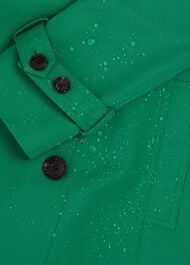 Saskia Water Resistant Trench Coat, Green, hi-res