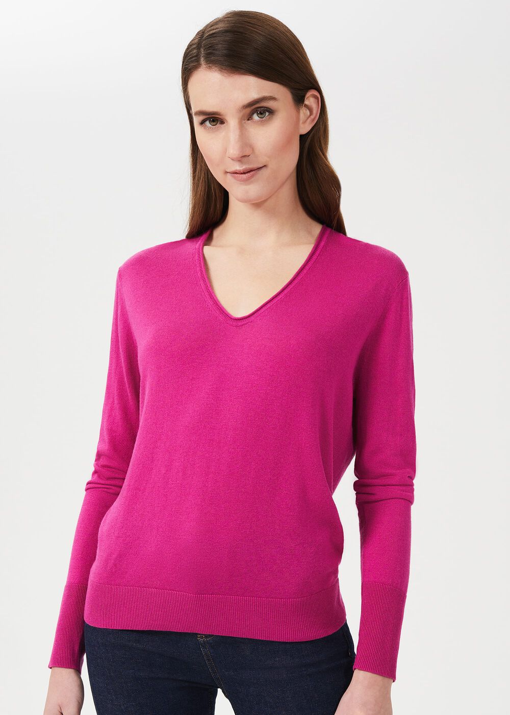 Kim Sweater With Silk, Magenta, hi-res
