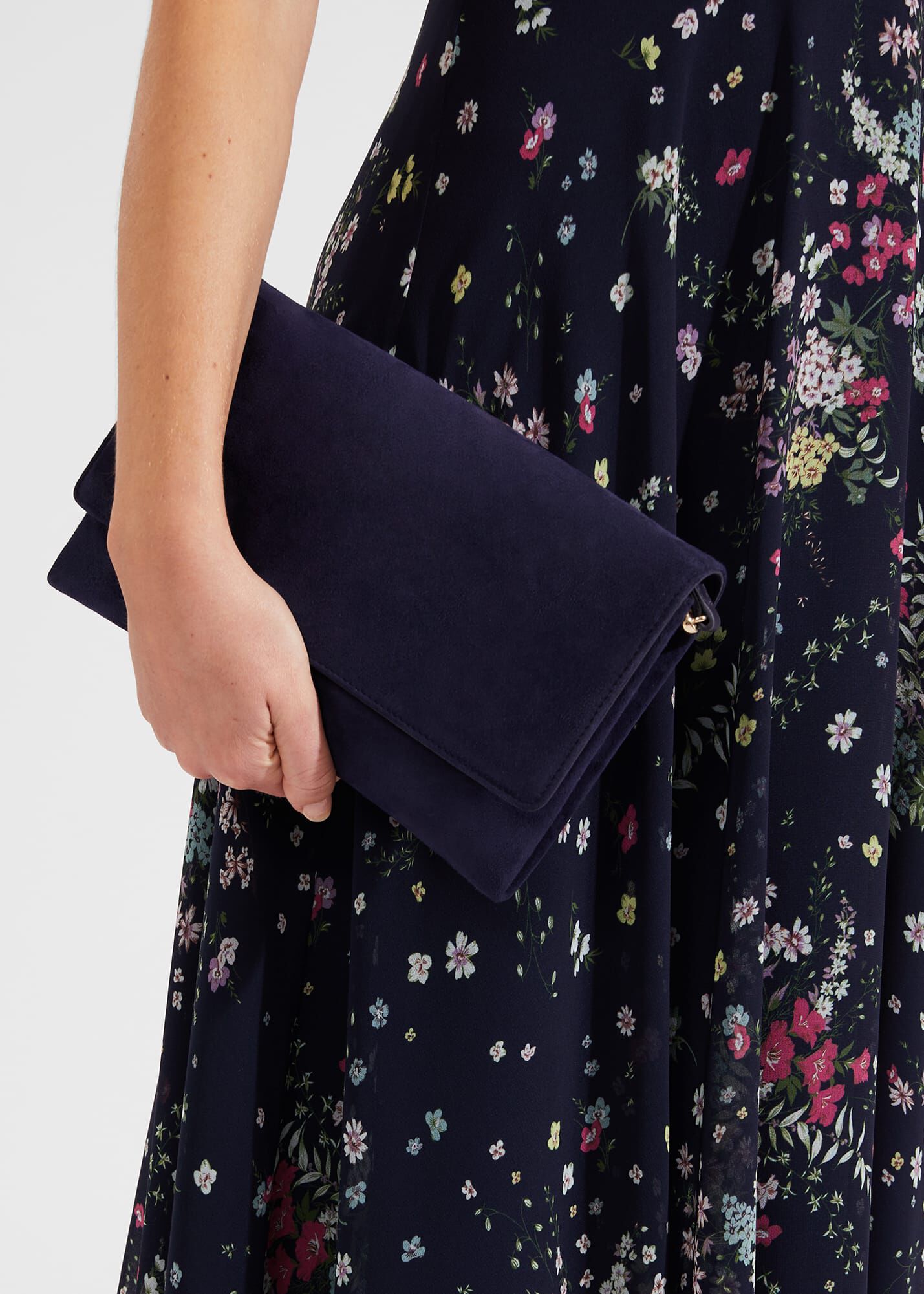 Hobbs navy clutch bag outlet