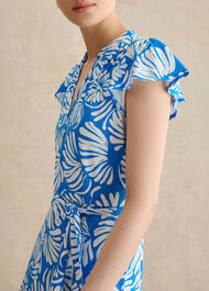 Nadine Jersey Dress, Blue Ivory, hi-res