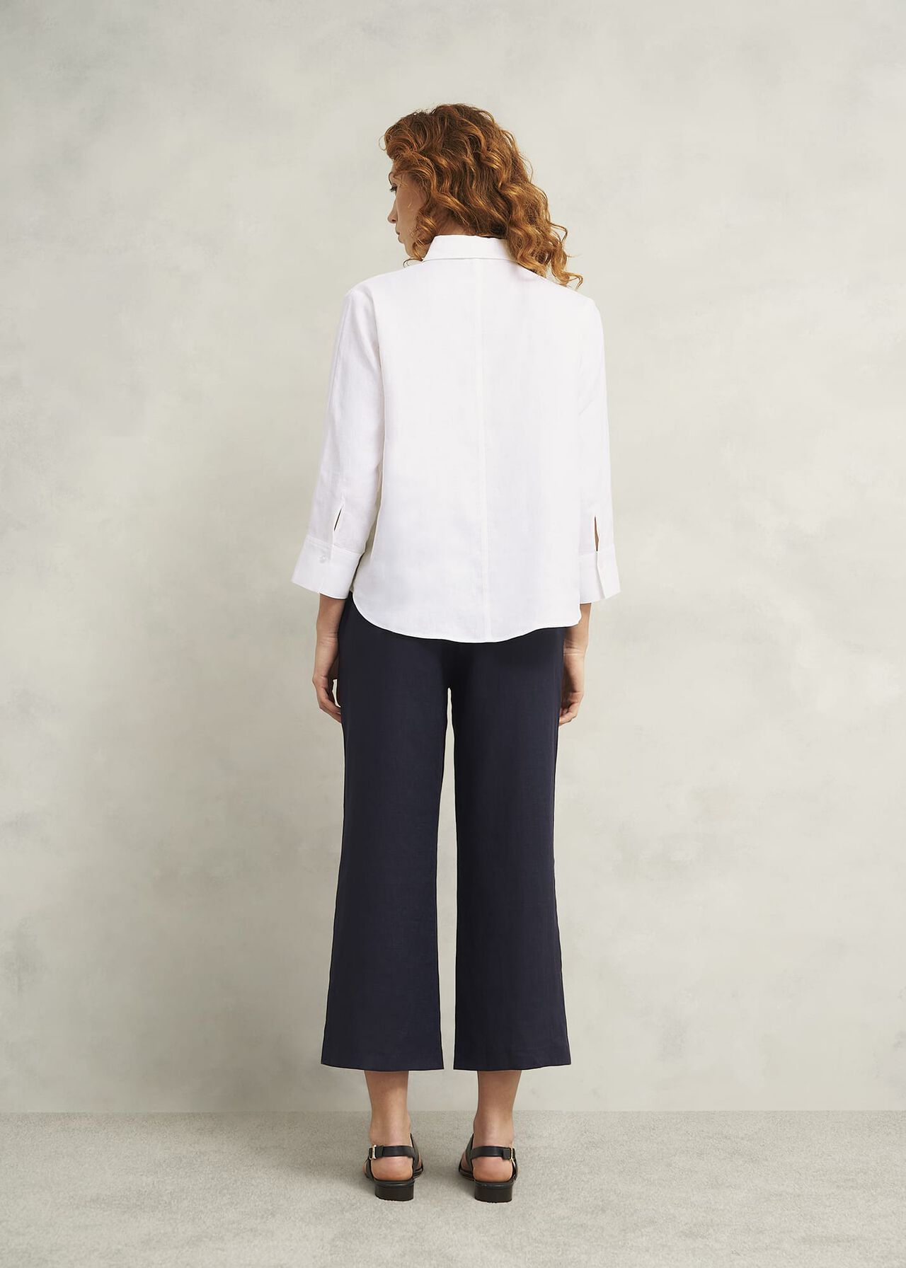 Vita Linen Shirt, White, hi-res