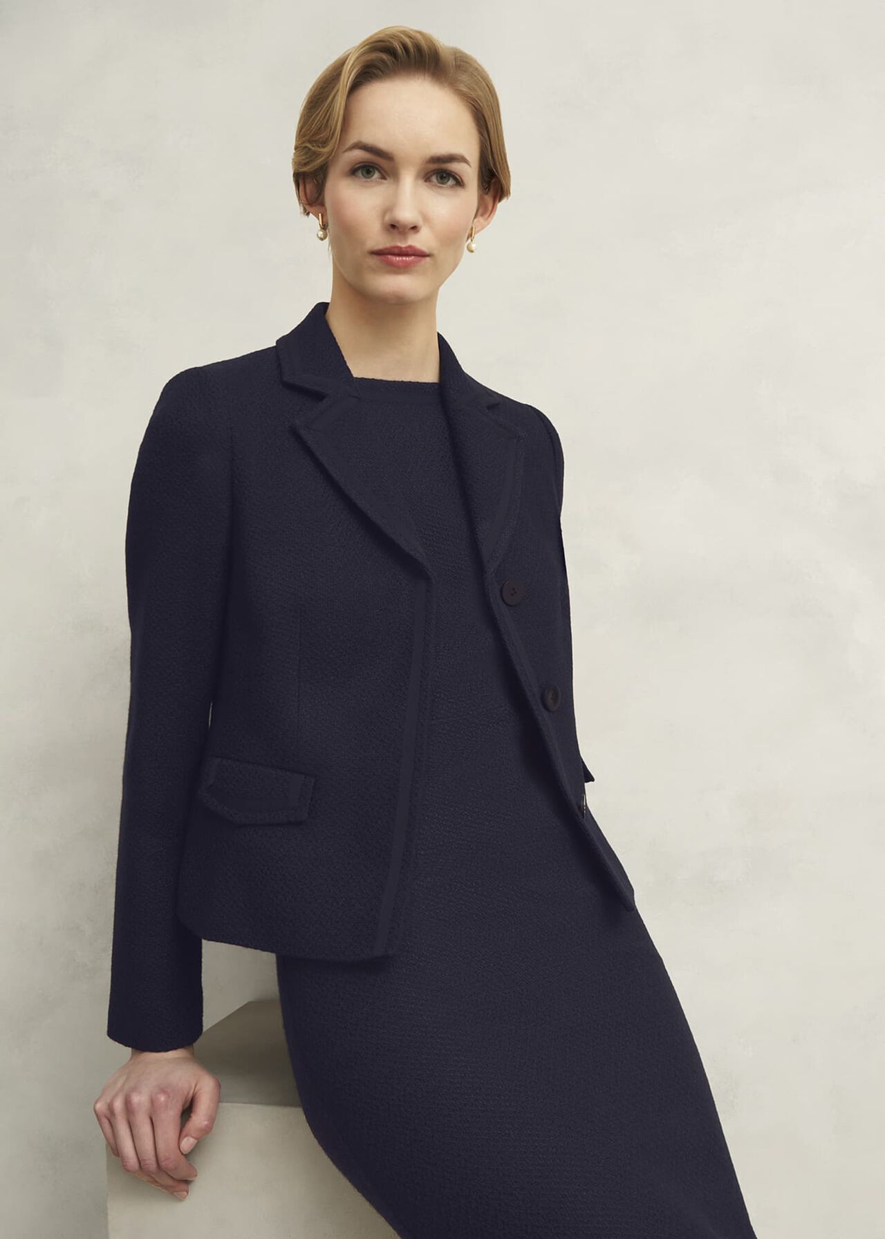 Adrian Tweed Jacket, Navy, hi-res