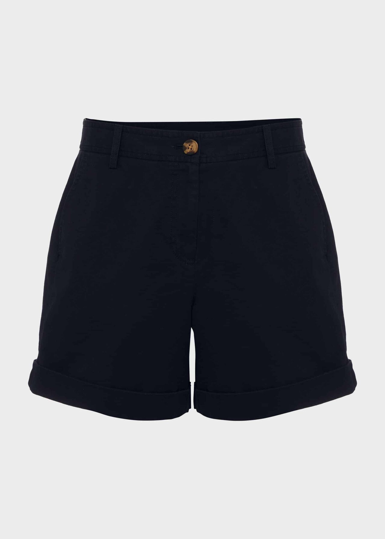 Chessie Cotton Blend Shorts With Stretch, Navy, hi-res