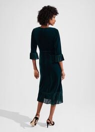 Melodie Velvet Shift Dress, Evergreen, hi-res