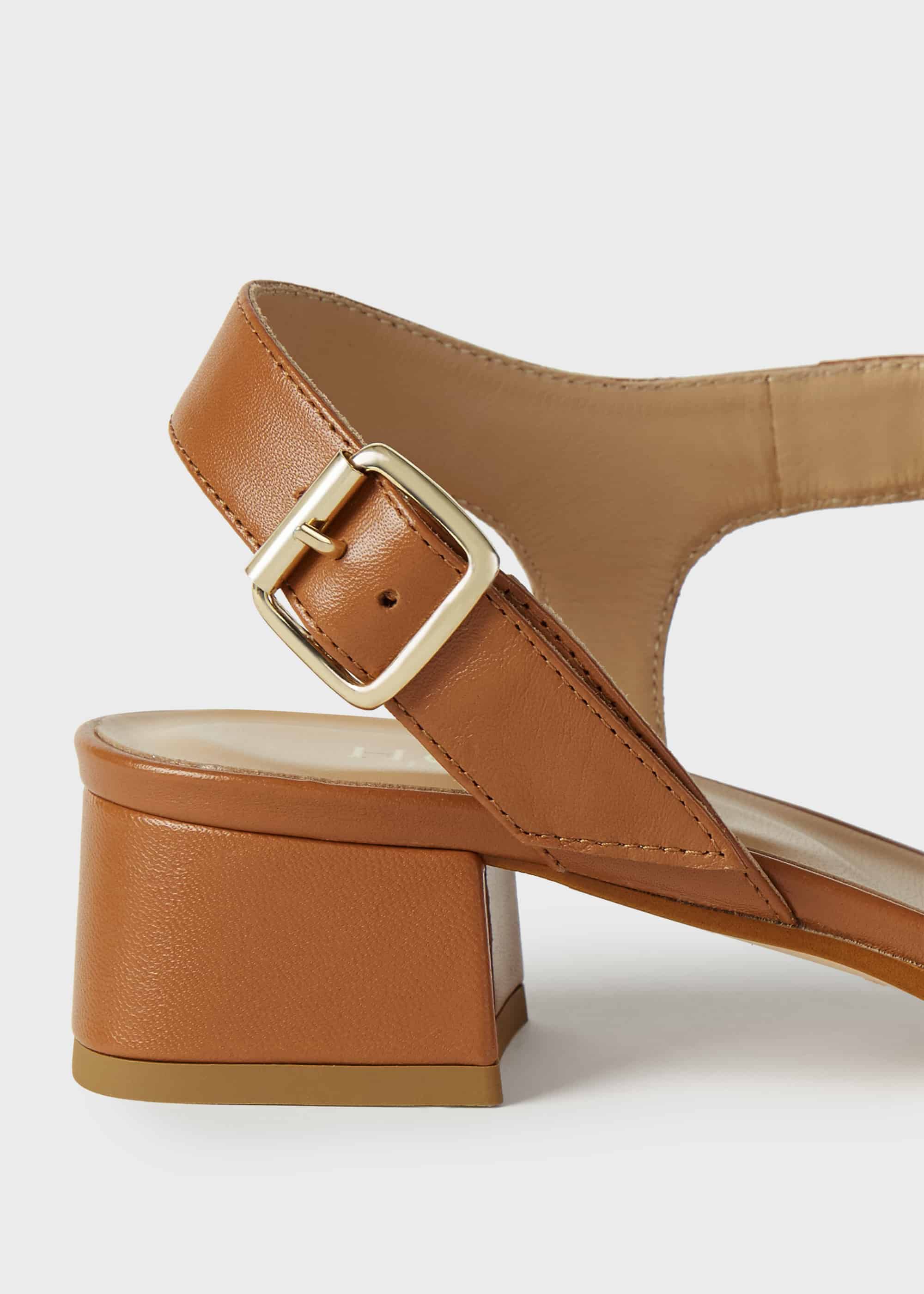 Leather Block Heel Sandals | Hobbs