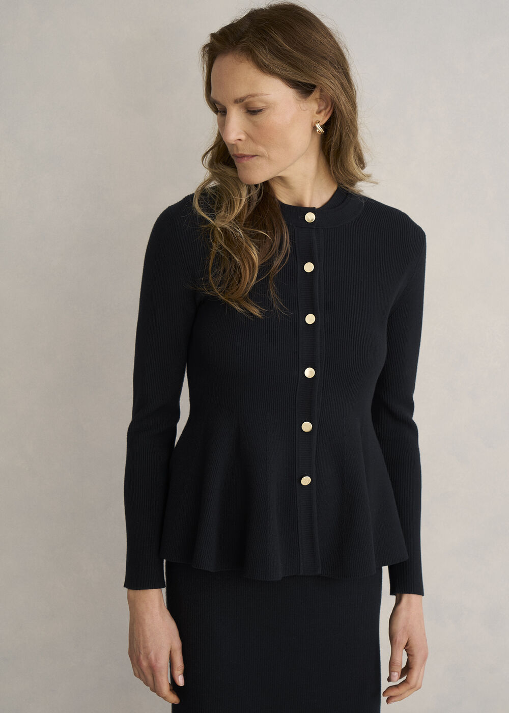 Bridget Knitted Jacket, Black, hi-res