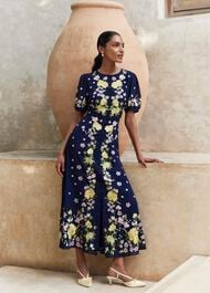 Petite Elva Embroiderd Dress, Midnight Multi, hi-res