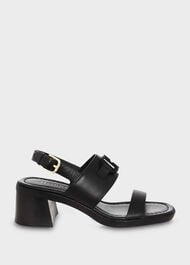 Nell Heeled Sandal, Black, hi-res