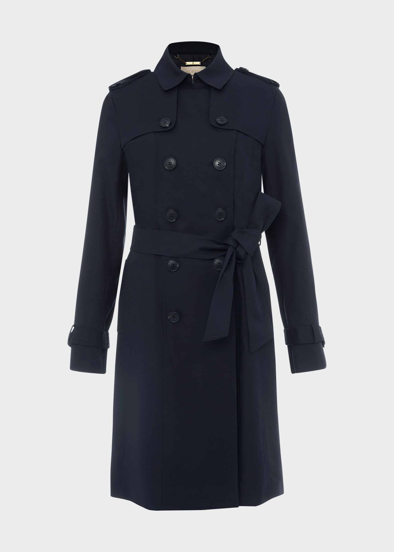 Petite Saskia Water Resistant Trench Coat, Navy, hi-res
