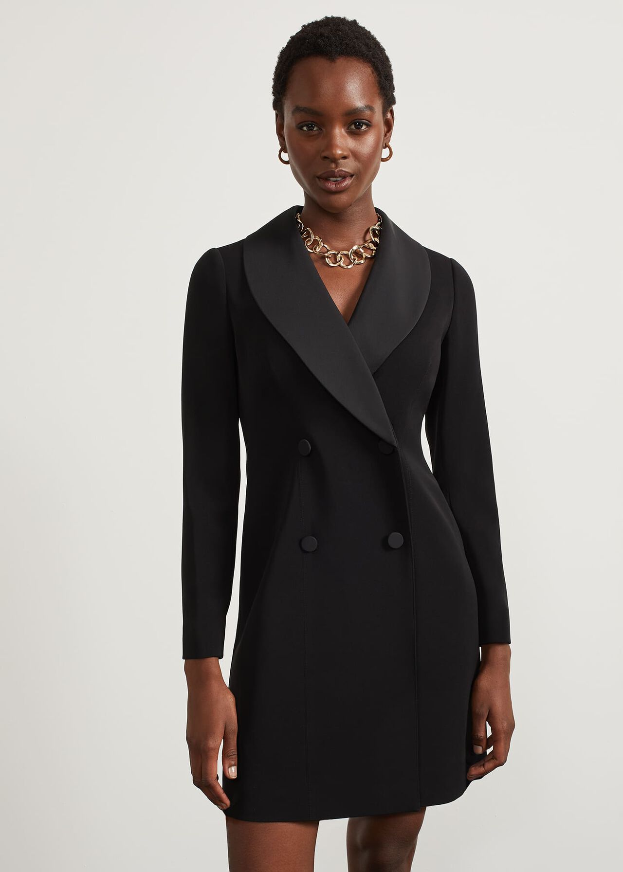 Colridge Blazer Dress, Black, hi-res