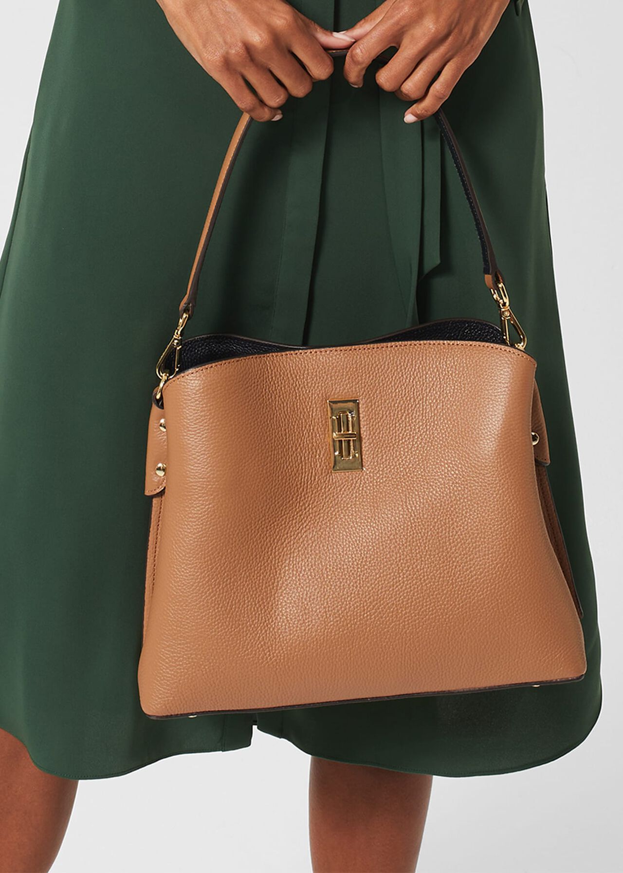 Elberry Shoulder Bag, Camel Navy, hi-res