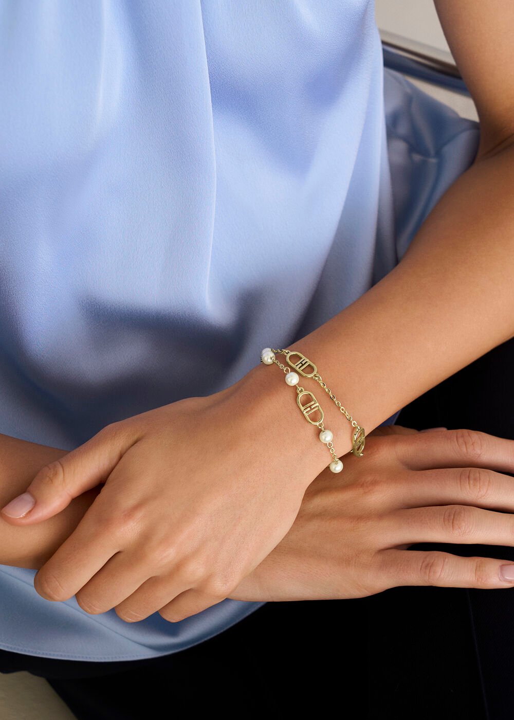 Bette Layered Bracelet, Gold, hi-res