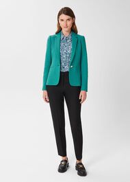 Amara Textured Jacket, Ocean Green, hi-res