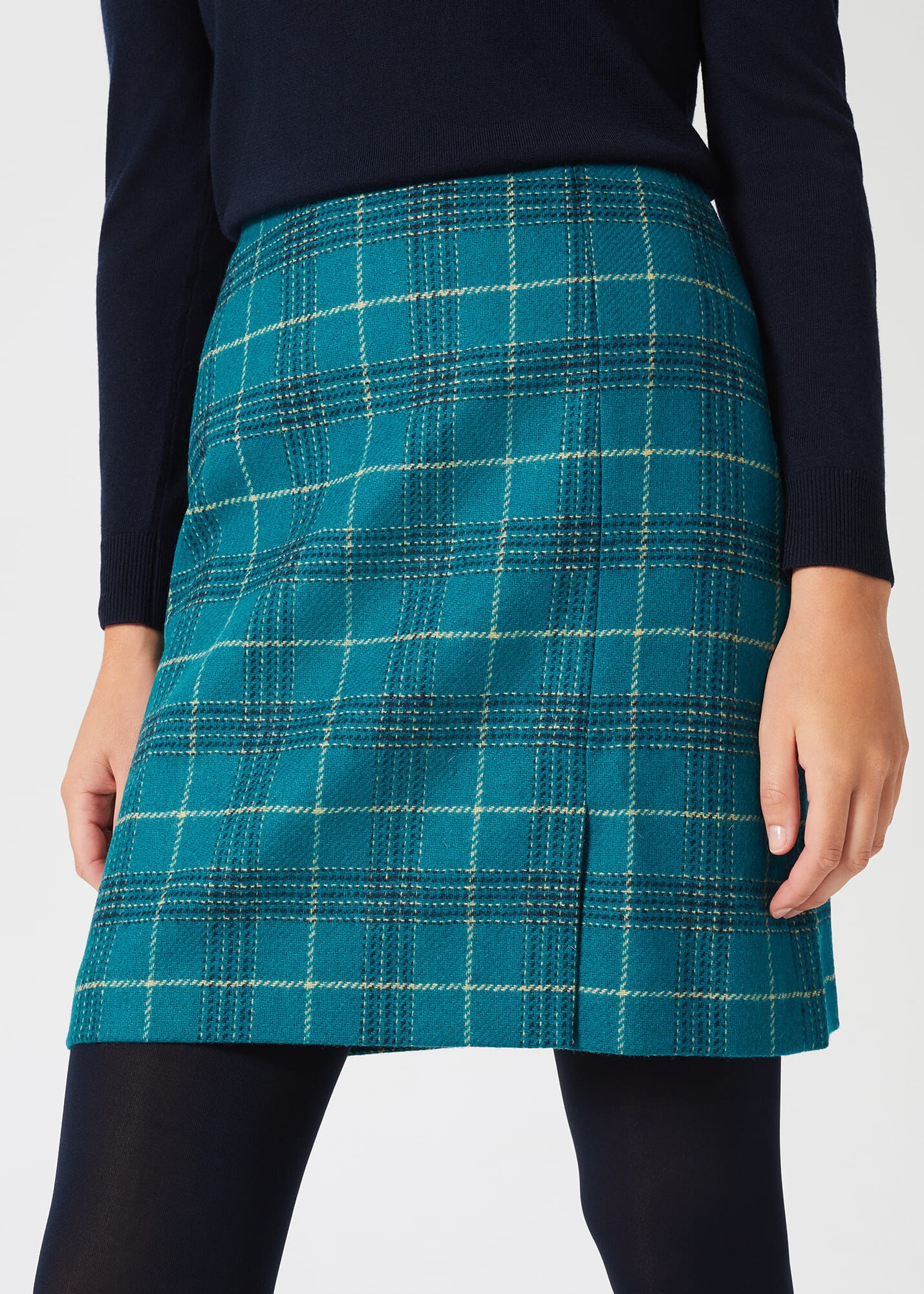 Loft green deals plaid skirt