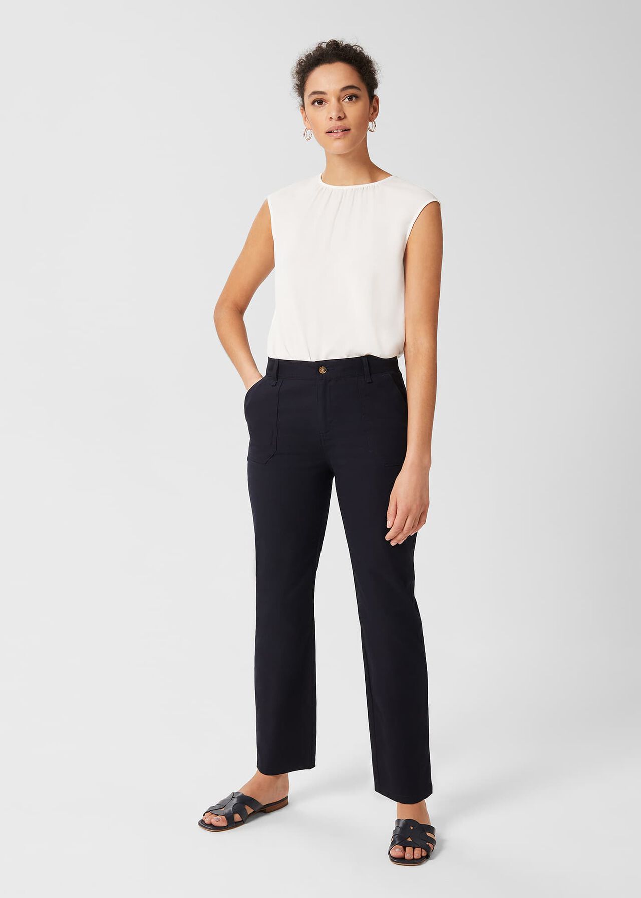 Cynthia Trousers, Navy, hi-res