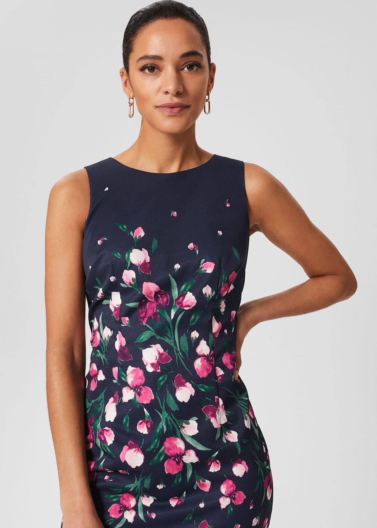 Moira Floral Shift Dress, Navy Multi, hi-res