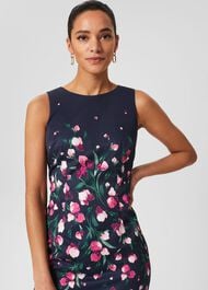 Moira Floral Shift Dress, Navy Multi, hi-res