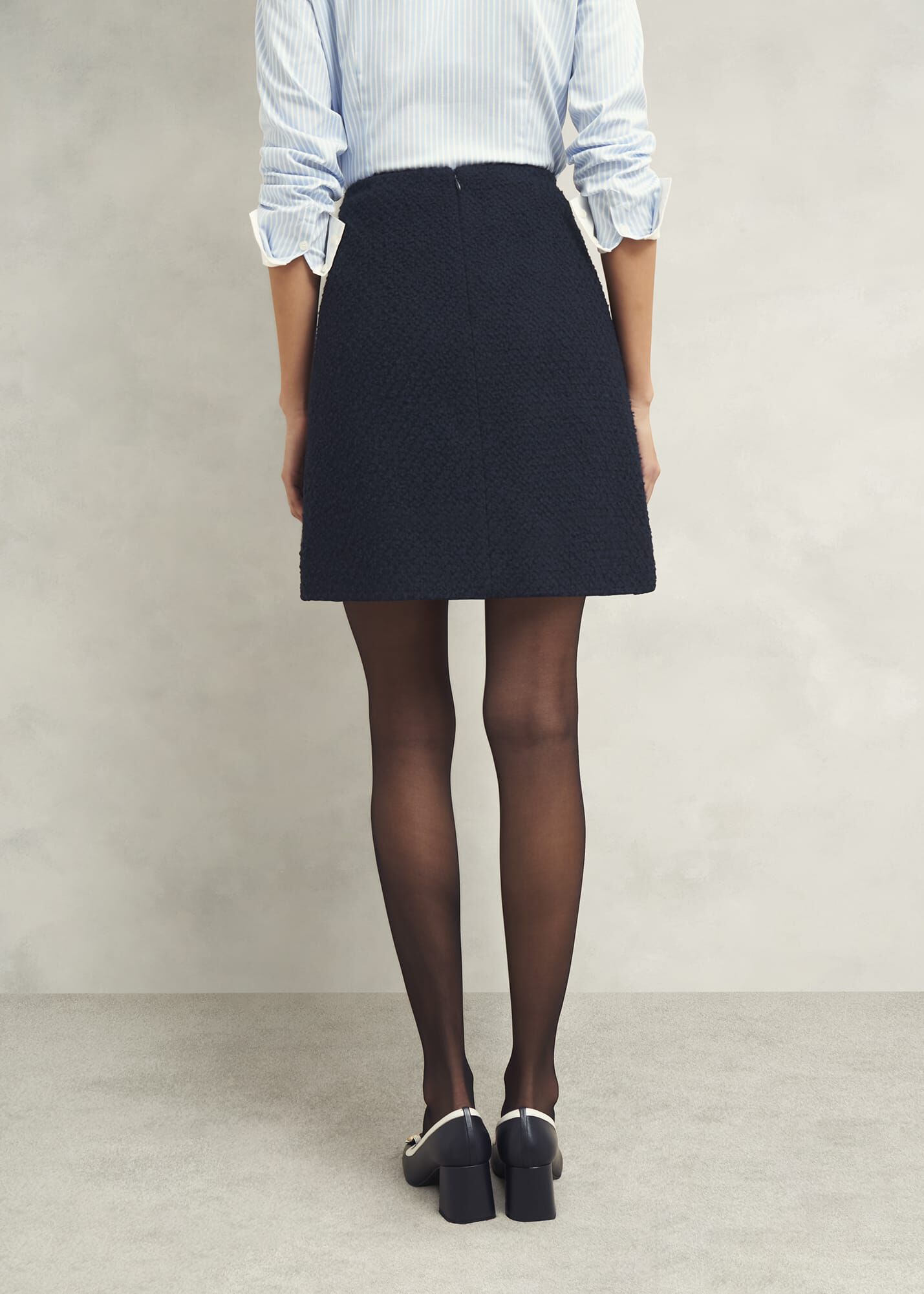 【Hobbs London】日本未入荷! Marie ウール スカート ネイビー Marie Skirt With Wool | Hobbs UK |