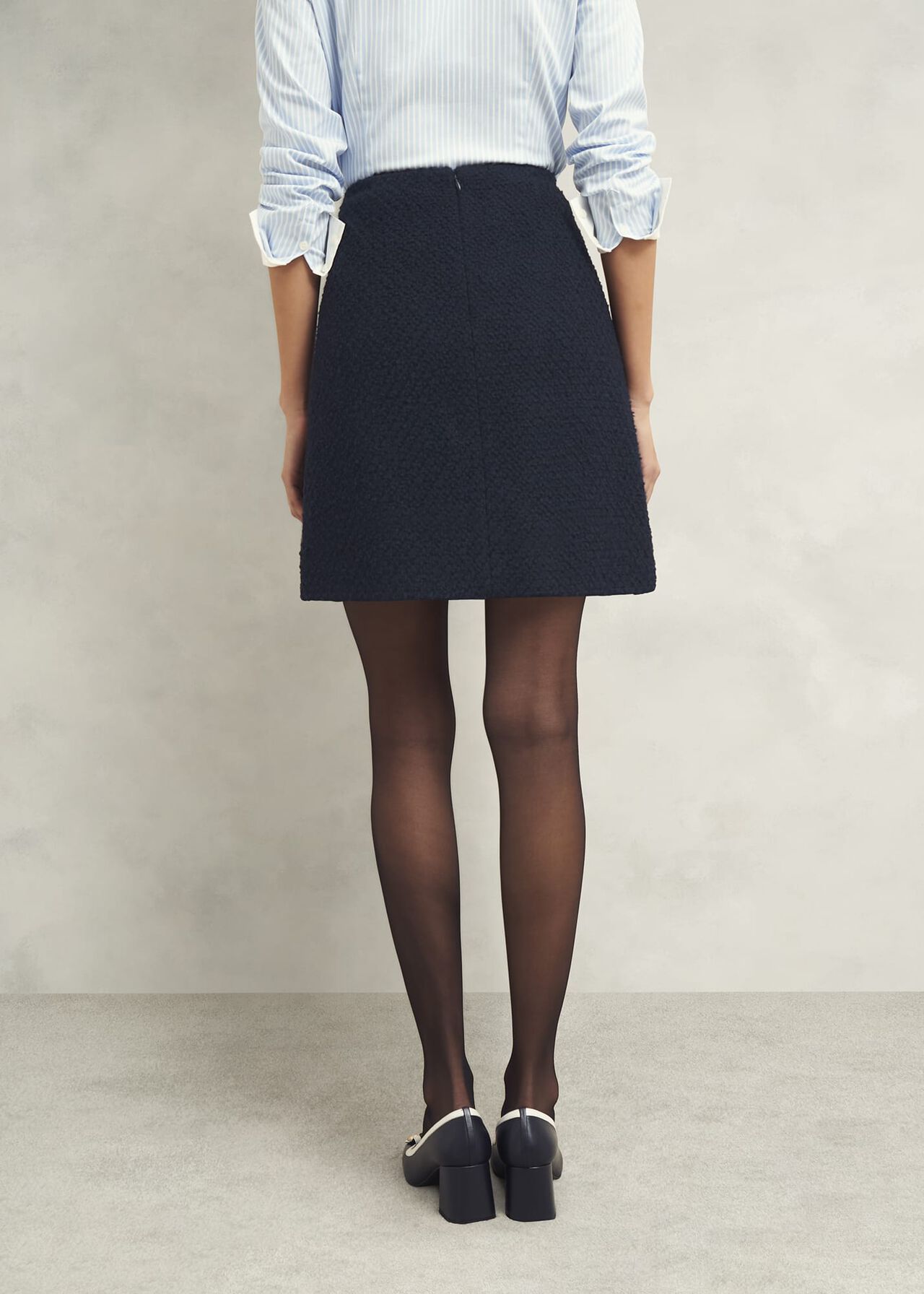 Marie Skirt With Wool, Navy, hi-res