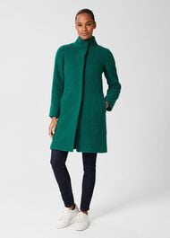 Melinda Wool Blend Coat, Green, hi-res