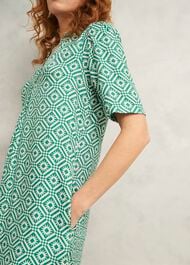 Lucille Dress, Green Ivory, hi-res