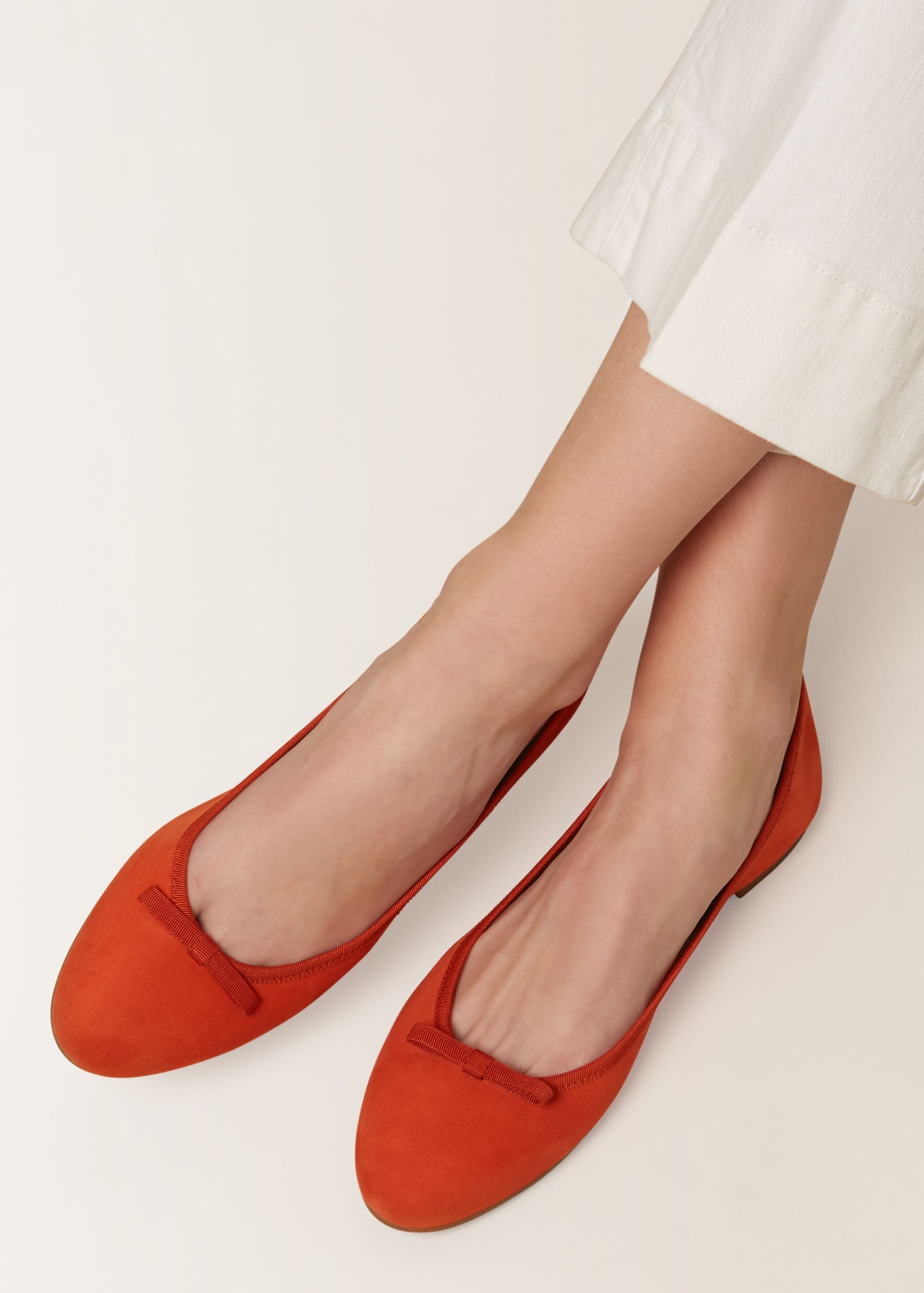 Orange ballerina pumps store