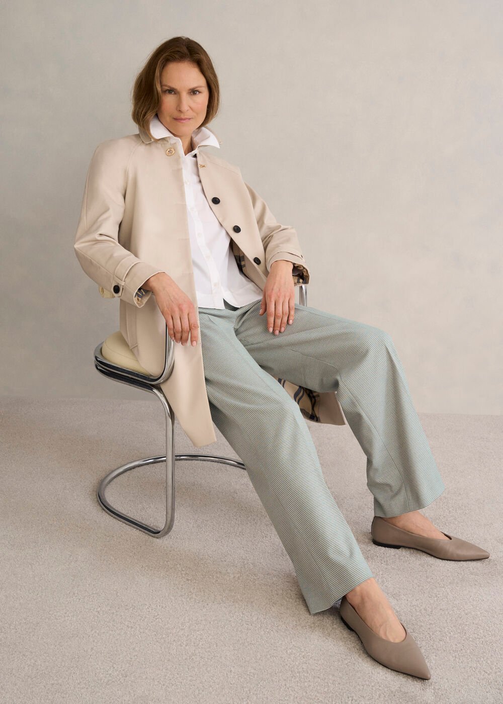 Ellie Wide Trousers, Camel Multi, hi-res