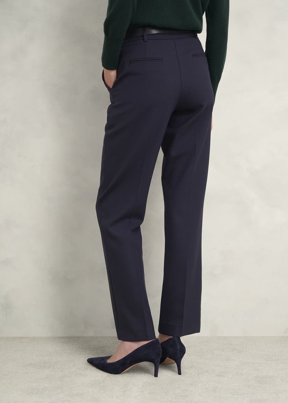 Gerrie Straight Trousers, Navy, hi-res