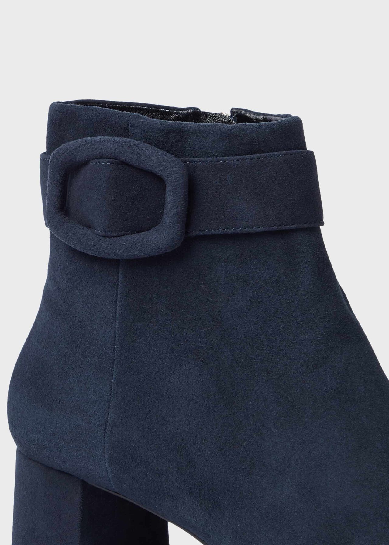 Hailey Suede Block Heel Ankle Boots, Navy, hi-res