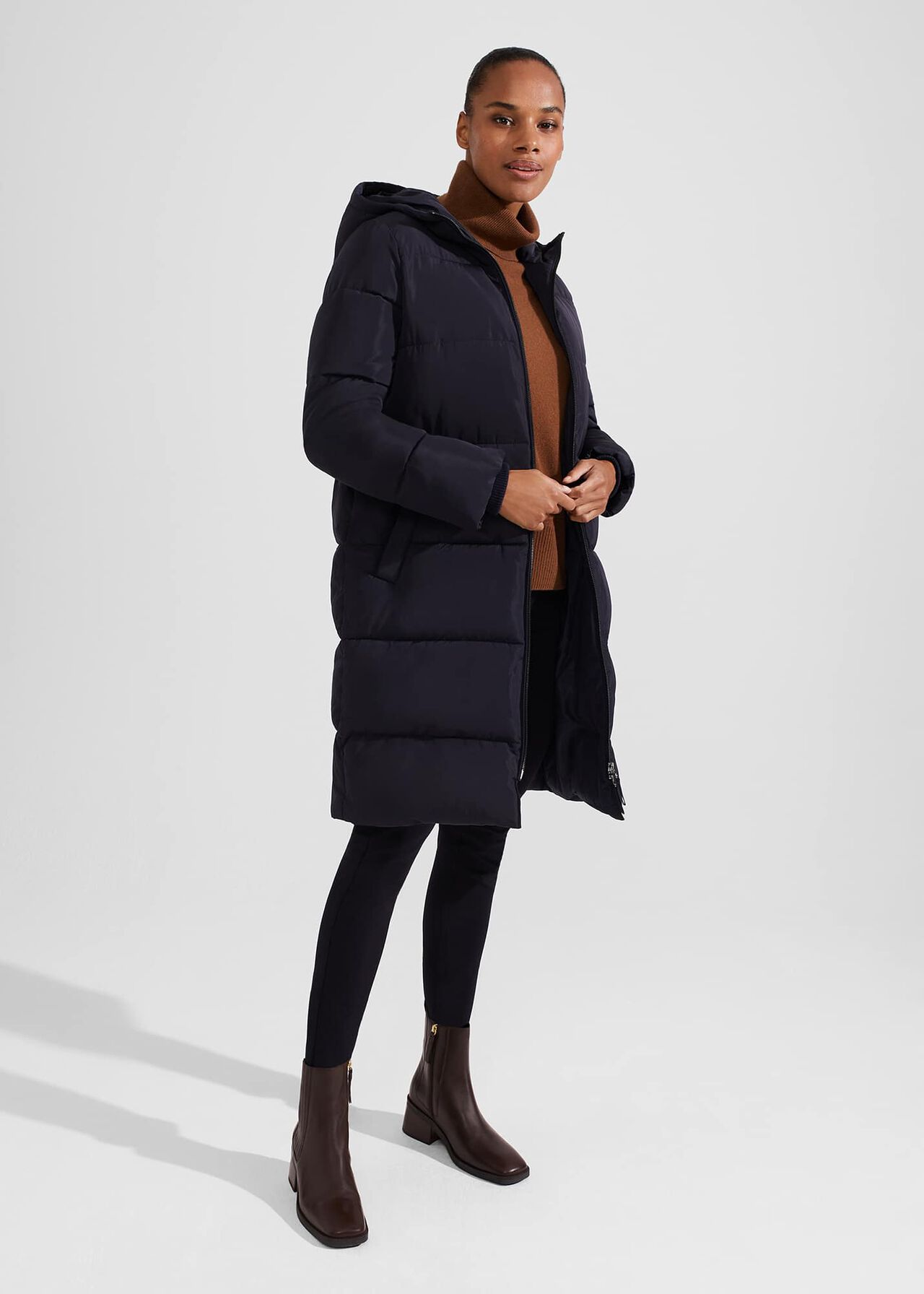 Petite Maeve Puffer, Navy, hi-res