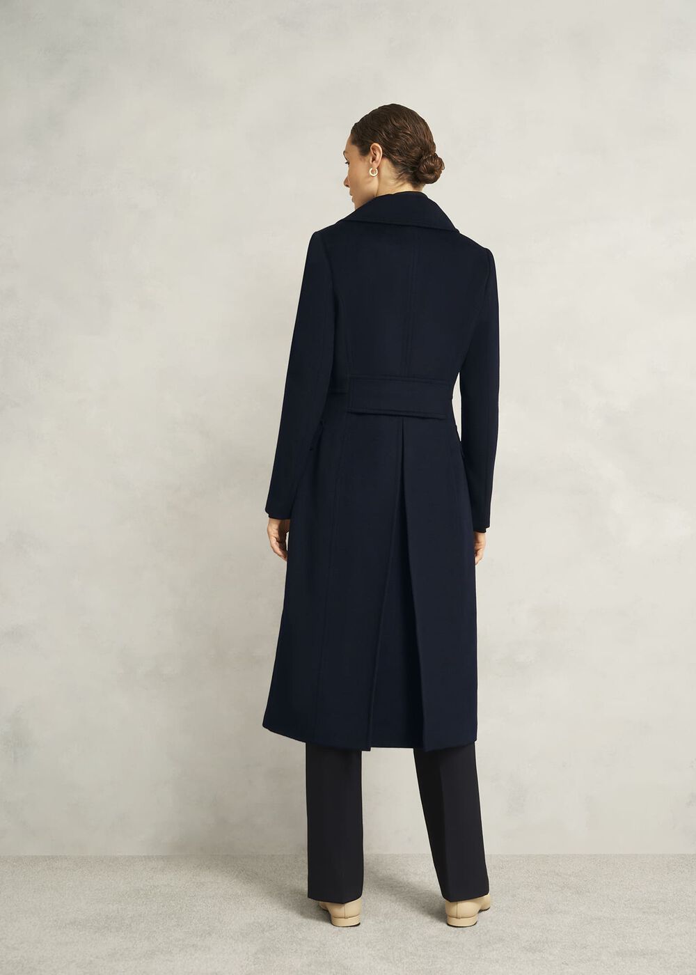 Larna Wool Coat, Navy, hi-res