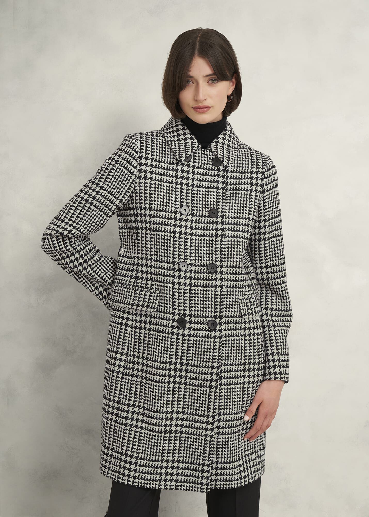 【メーカー包装済】 Yvette Wool Blend Check Coat | Hobbs US | ジャケット・アウター