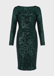 Sawyer Sequin Shift Dress , Evergreen, hi-res