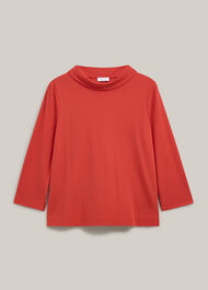 Catriona Roll Neck Top, Pepper Red, hi-res