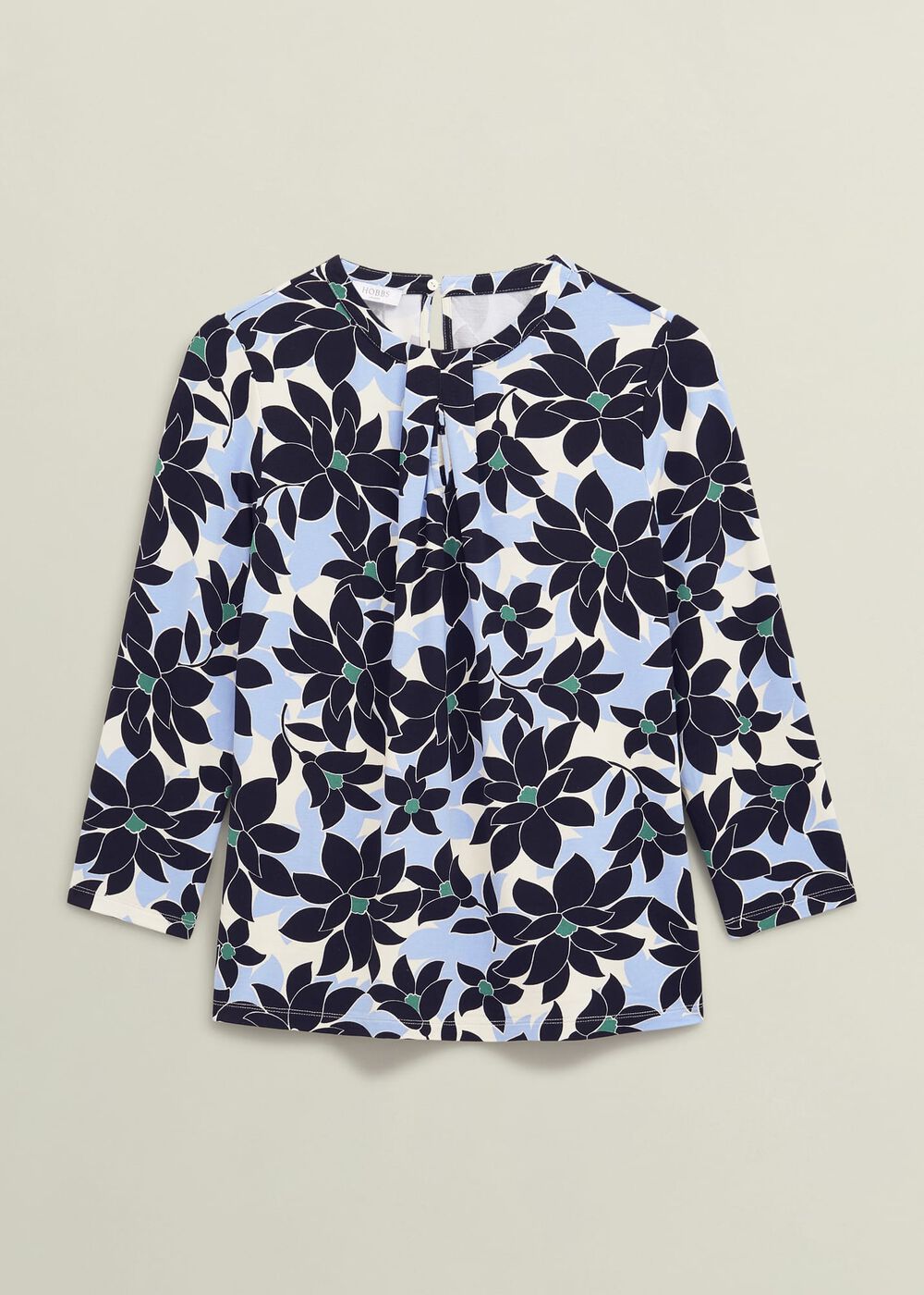 Julia Printed Top, Blue Multi, hi-res