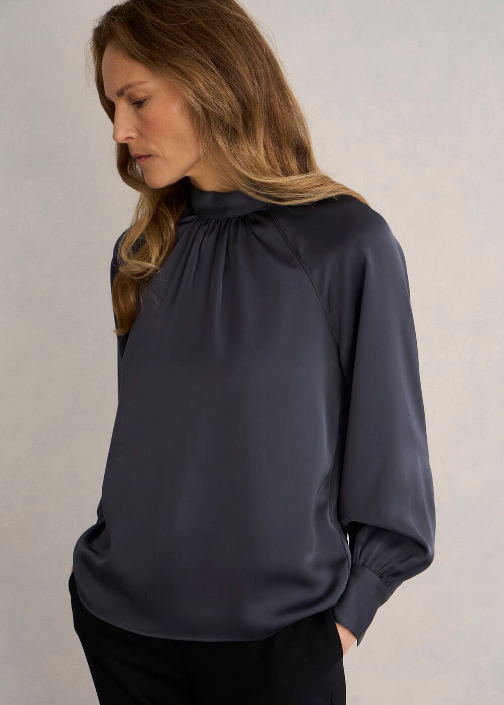 Tara Blouse, Deep Slate Blue, hi-res