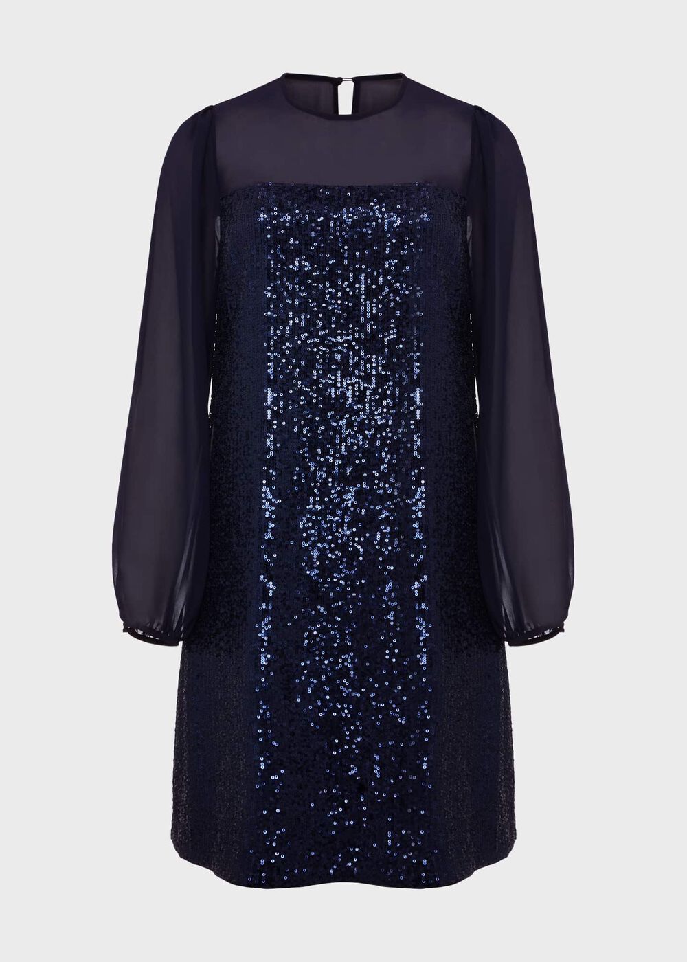 Zariah Sequin A Line Dress, Midnight Navy, hi-res
