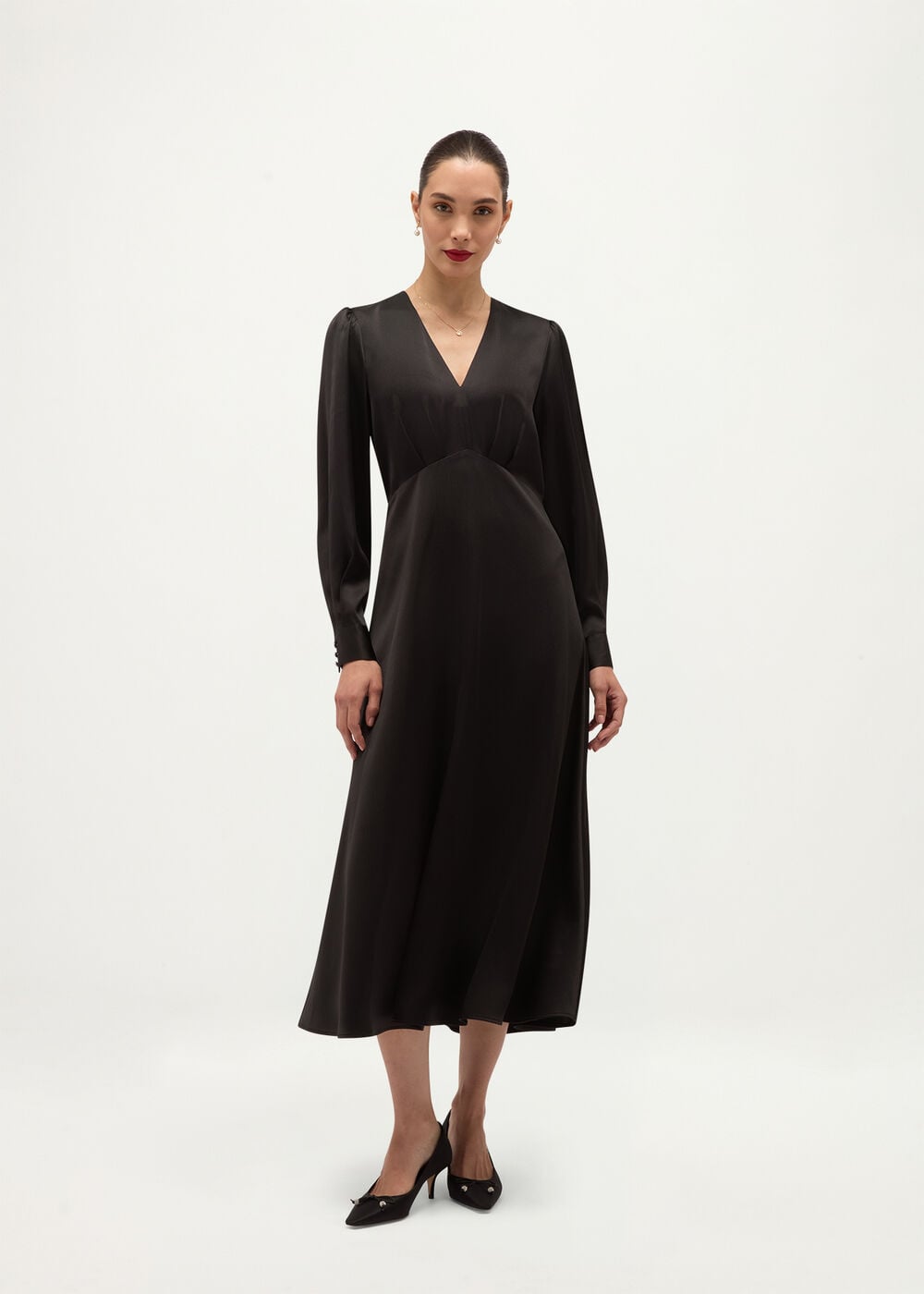 Anais Textured Satin Dress