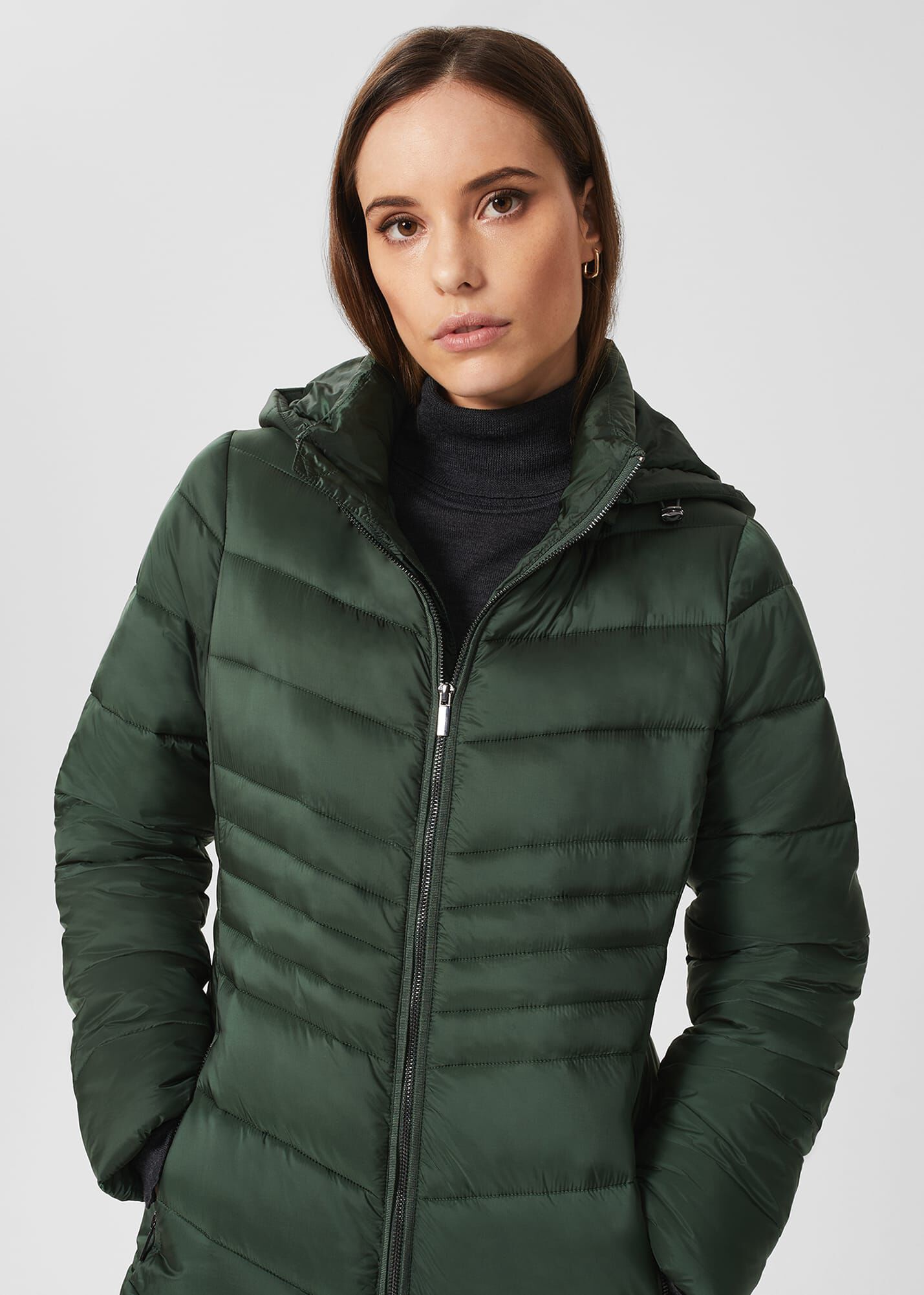 Hobbs hadley padded jacket dark sale green