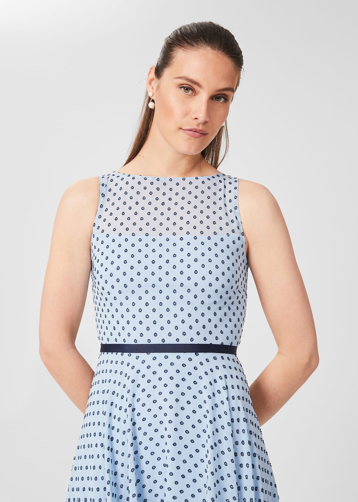 Hobbs navy discount spot dress
