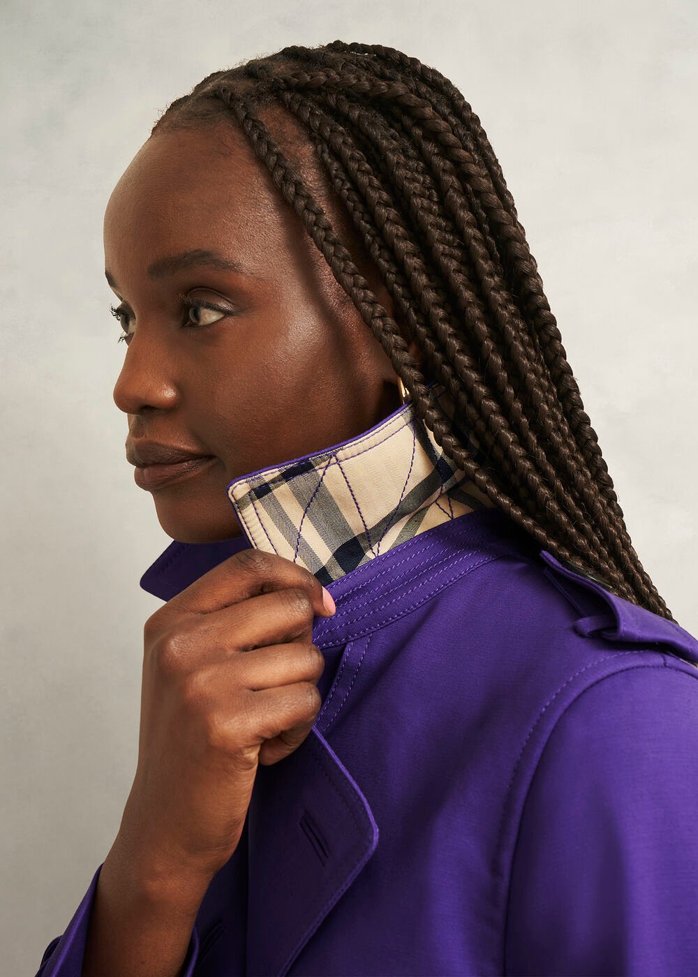 Petite Skylar Shower Resistant Trench Coat, Future Purple, hi-res