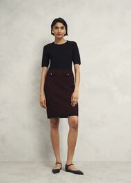 Perrie Knitted Dress, Black Rhubarb, hi-res