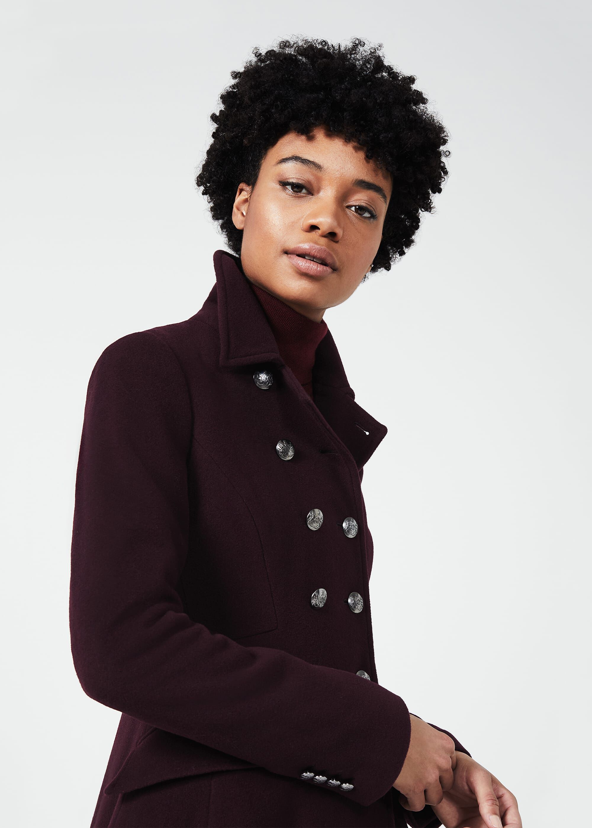 Aubergine wool coat 2025