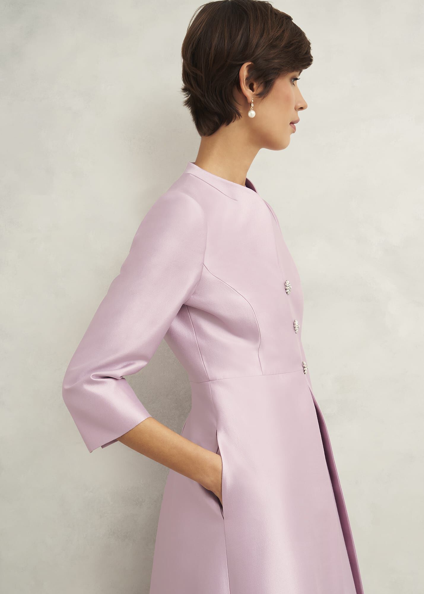 Rhea Wool Silk Coat | Hobbs UK |