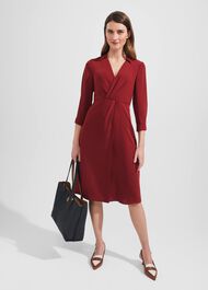 Malikah Dress, Rhubarb Red, hi-res